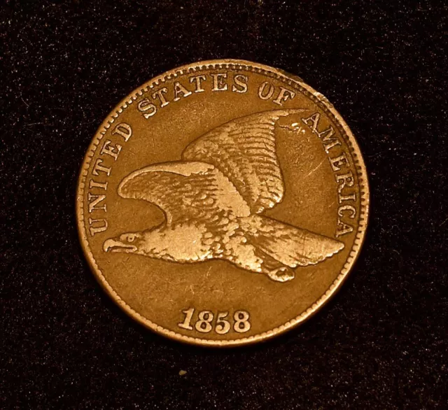 1858 flying eagle cent  XF