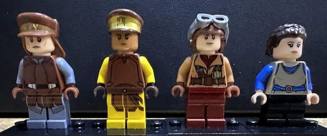 LEGO Star Wars minifigures lot Ep 1 Padme, Naboo Pilot, Security Officer, Guard LEGO Star Wars minifigures lot Ep 1 Padme, Naboo Pilot, Security Officer, Guard