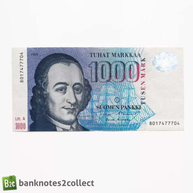 FINLAND: 1 x 1,000 Finnish Markkaa Banknote.