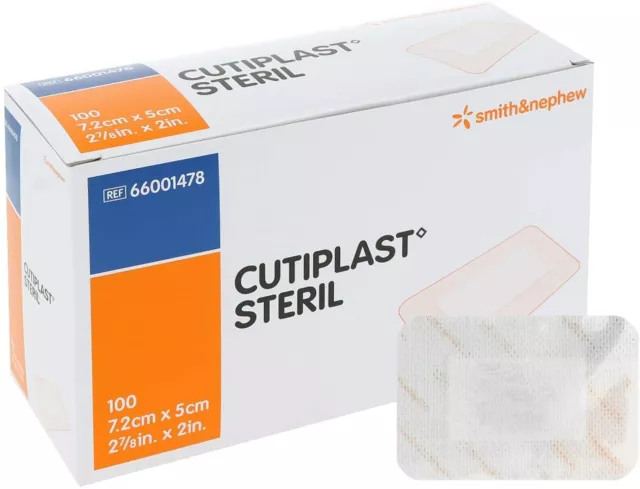 Cutiplast Sterile Post Op Wound Dressing Smith&Nephew Dressing 7.2cm x 5cm