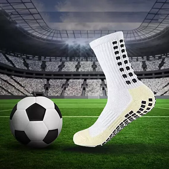 Men's Football Socks Anti Slip Non Slip Grip Pads Sports Soccer Trusox Style UK 3