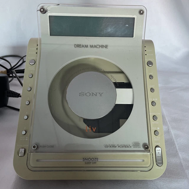 SONY DREAM MACHINE liv ICFCD855V TV/Weather/FM/AM CD Alarm Clock Radio