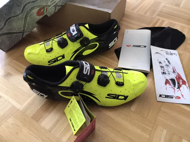 Sidi Scarpe Wire Carbon Rennrad Schuhe Neon Neu Gr. 48