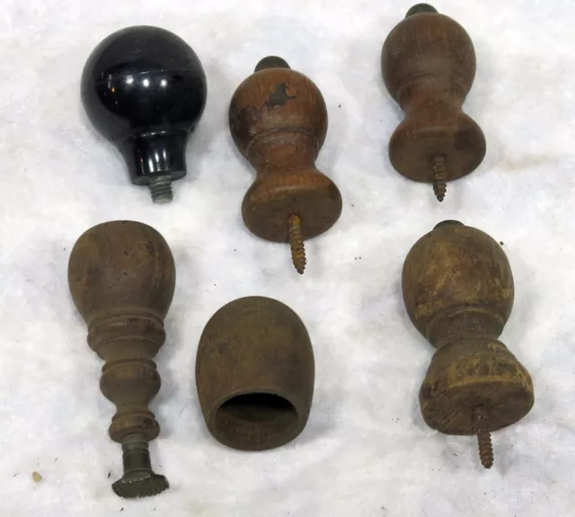 Antique or Vintage Finials/Knobs- 6 piece lot