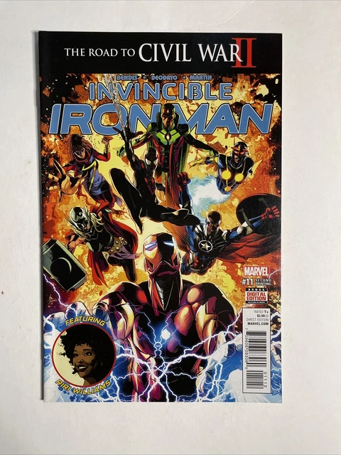 Invincible Iron Man #11 (2016) 9.4 NM 2nd Printing High Grade Miles Morales Riri