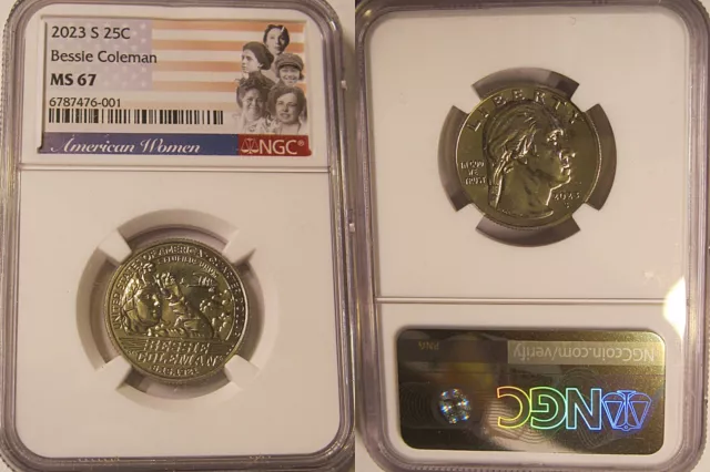 2023 S Bessie Coleman 25c NGC MS67 American Women Quarter
