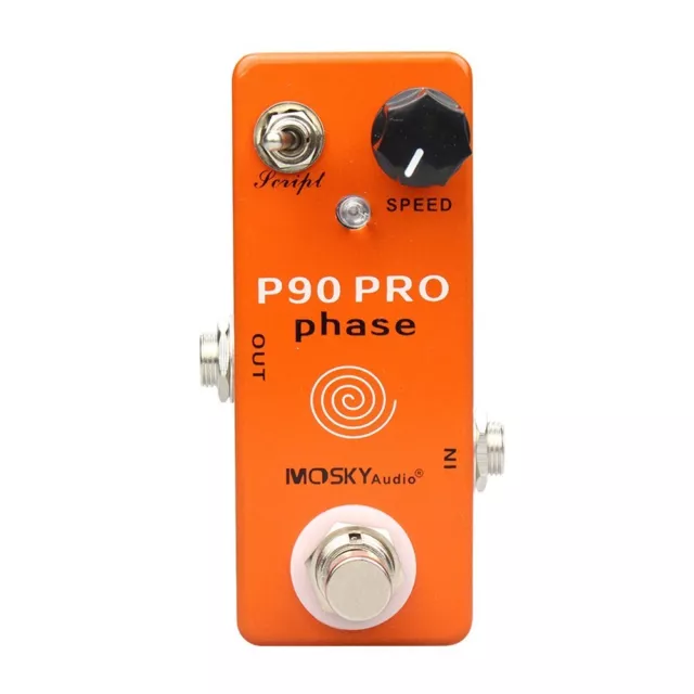 Pédale de phaser de phase classique vintage avec coque entièrement métallique