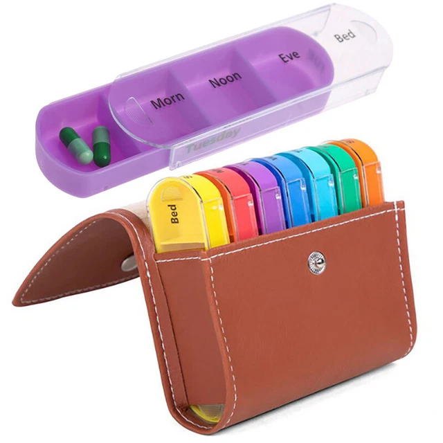 Weekly Pill Organizer Dispenser Box Wallet Medicine Travel Case 28 Compartme BII