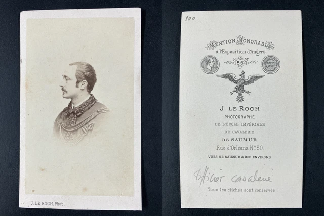Tirage Albuminé Vintage - Officier Allemand - Haase, Berlin - 1865 - CDV - Original