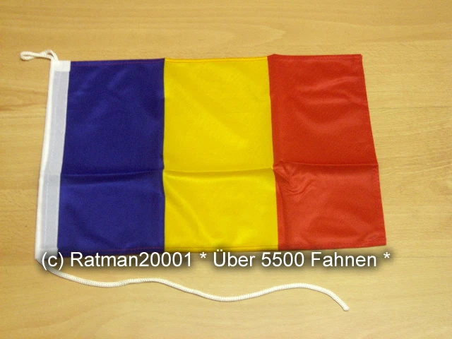 Fahne Flagge Rumänien Bootsfahne Tischwimpel - 30 x 40 cm