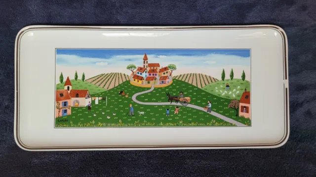 Villeroy & Boch Design Naif Porcelain tray/platter 13.5" x 6.25" Laplau Farm