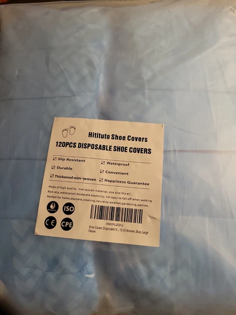 60 Pairs Disposable Shoe Covers One Size Fits Most