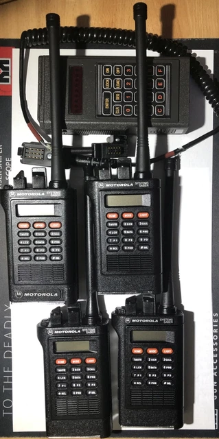 Motorola Systems Saber III Set of 4 units Tactical DES Encrypted VHF w/Keyloader Motorola Systems Saber III Set of 4 units Tactical DES Encrypted VHF w/Keyloader