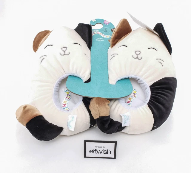 Squishmallows Cam Cameron The Calico Cat Slippers Set Unisex Uk Size 6/7 Bnwt
