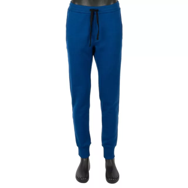 DOLCE & GABBANA Cotton Track Jogger Pants Trousers with DG Crown Logo Blue 11287