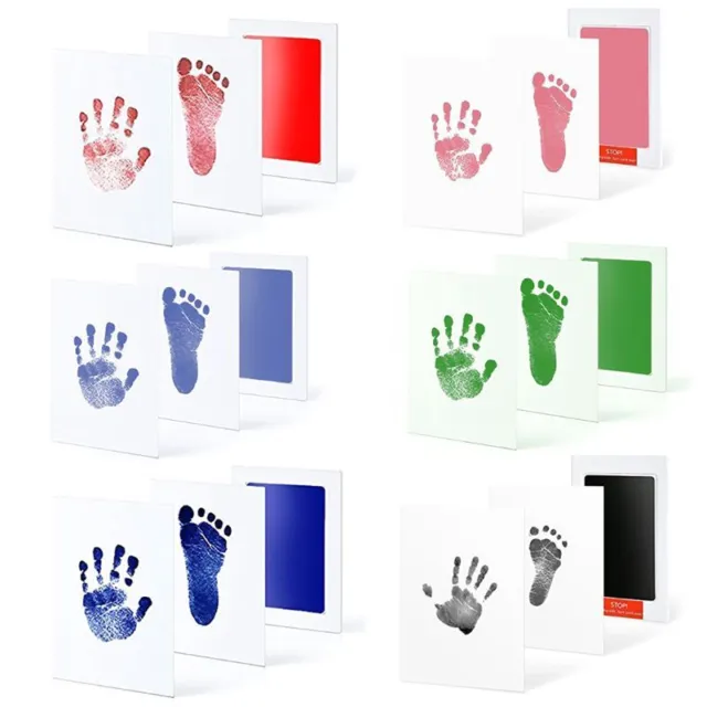 Baby Infant Handprint Footprint Ink Pads No Toxic Pet Inkless Hand Foot Stamp