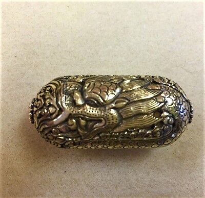 Hand carved Brass Dragon Bead, Nepalese