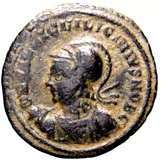 DESERT PATINA Genuine Ancient Roman Coin MILITARY PORTRAIT Licinius II Jupiter