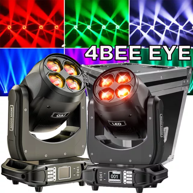 2x 240W LED Beam Zoom Moving Head RGBW Bühnenlicht DMX Party mit Flightcase