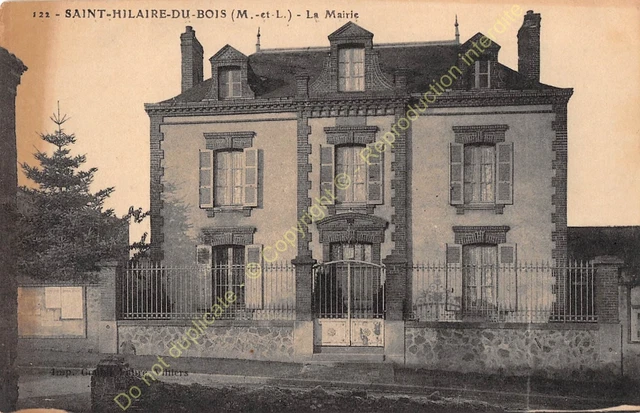 CPA 49500 SAINT HILAIRE DU BOIS la Mairie Edit GOUBIN FAURE