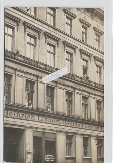 Haus Heinrich Lippert Ofenbau Geschäft , Bäckerei Schnabel  alte Fotokarte