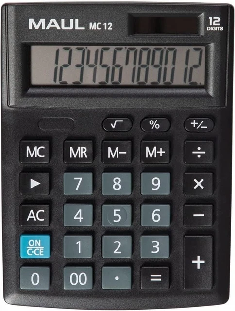 Rebell - Calculadora De Bolsillo HC108N - Pantalla LCD Grande De 8 Dígitos (negro)
