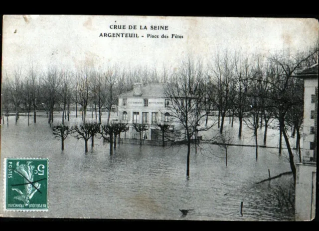 ARGENTEUIL (95) Inondation Janvier 1910 VILLA inondée