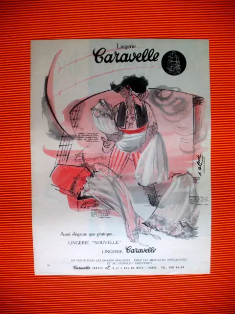 Pirate Lingerie Caravel Press Release Illustration Roger Blonde Ad 1959