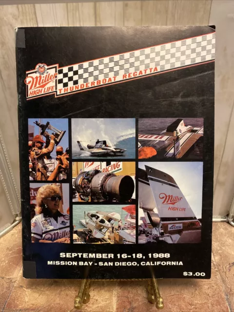 1988 Mission Bay Thunderboat Regatta racing Program Hydroplane Miller High Life