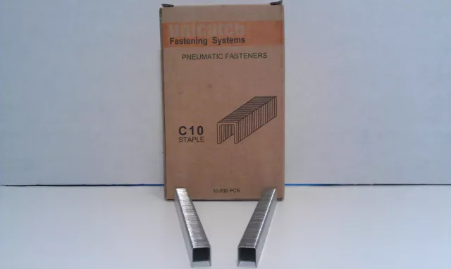 3/8" Long 22 Gauge 3/8" Crown Upholstery Staple 10,000 Box 7 / 71 / C Series