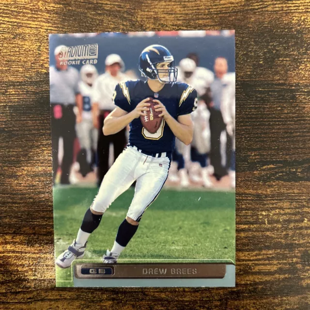DREW BREES SAN Diego Chargers 2001 Topps Stadium Club Rookie Card (RC ...