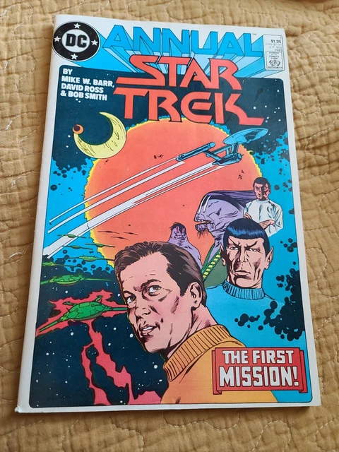 Star Trek Annual # 1 DC Comics 1985 The First Mission sharp Spock Kirk Shatner
