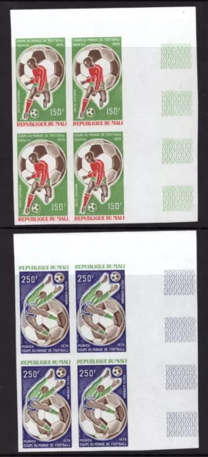 Mali 1973 Football World Cup set imperf. block MNH mint stamps