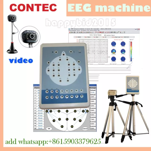 CONTEC KT88 EEG 16 Channel Digital EEG And Mapping System,Brain electric,video