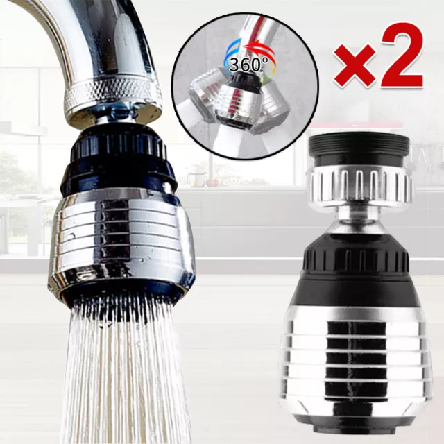 Faucet Aerator 360 Rotate Tap Saving Kitchen Water Spray Sprayer Tap Head 1/2/4X