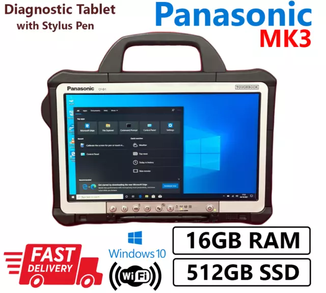Panasonic Toughbook CF-D1 MK3 core i5 6300U 2.4Ghz 512SSD 16GB XENTRY TABLET A*