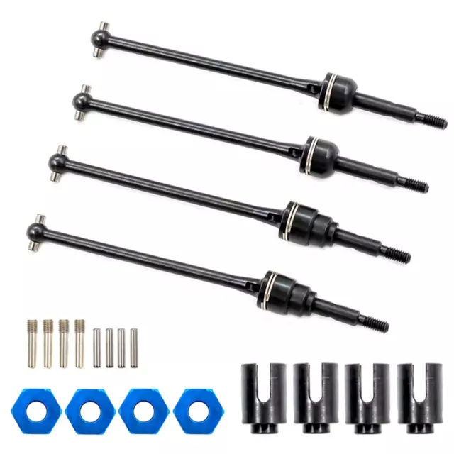 4 PCS Steel Front and Rear Driveshafts CVD for 1/10  Slash  Hoss1417