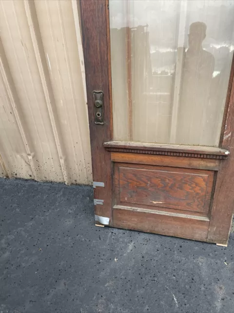 CM772 antique oak entrance door 36 x 88.25 x 1.75 3