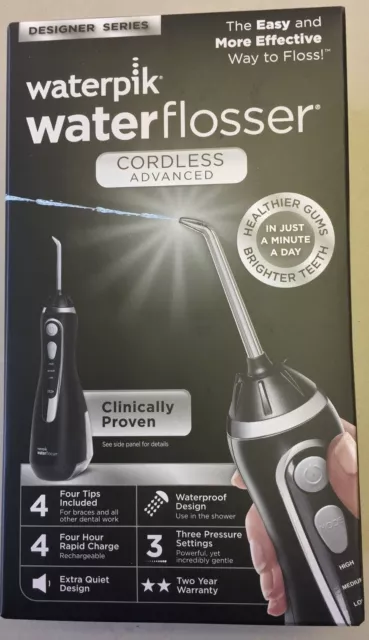 Waterpik Cordless Advanced Water Flosser  Black WP-562CD