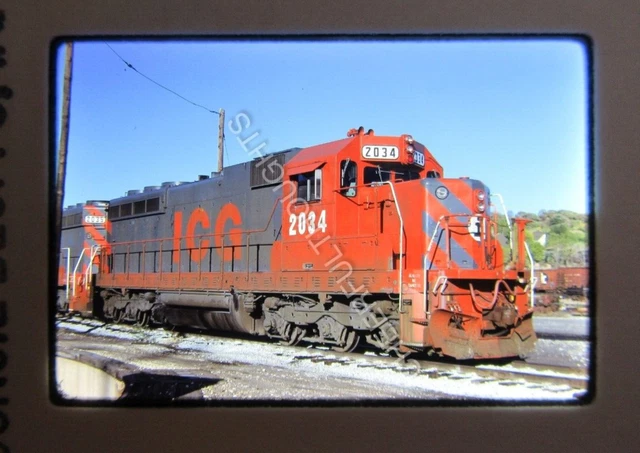 Original '83 Kodachrome Slide ICG Illinois Central Gulf 2034 SD20 Council  38M34