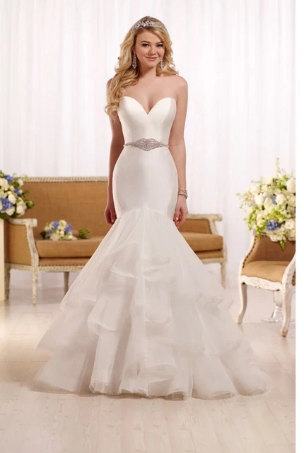 D2085 ESSENSE OF Australia Wedding Dress Bridal Gown Size 10