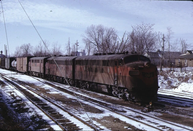 ICG Illinois Central Gulf EMD F3A Original Kodachrome Kodak slide