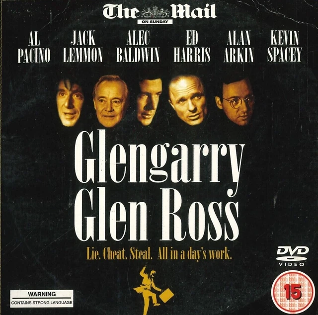GLENGARRY GLEN ROSS (1992) DVD, Al Pacino, Jack Lemmon, Alec Baldwin EUR 2,34 PicClick IT