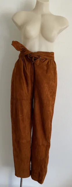 Zimmermann Pantaloni affusolati in pelle scamosciata marrone caramello...