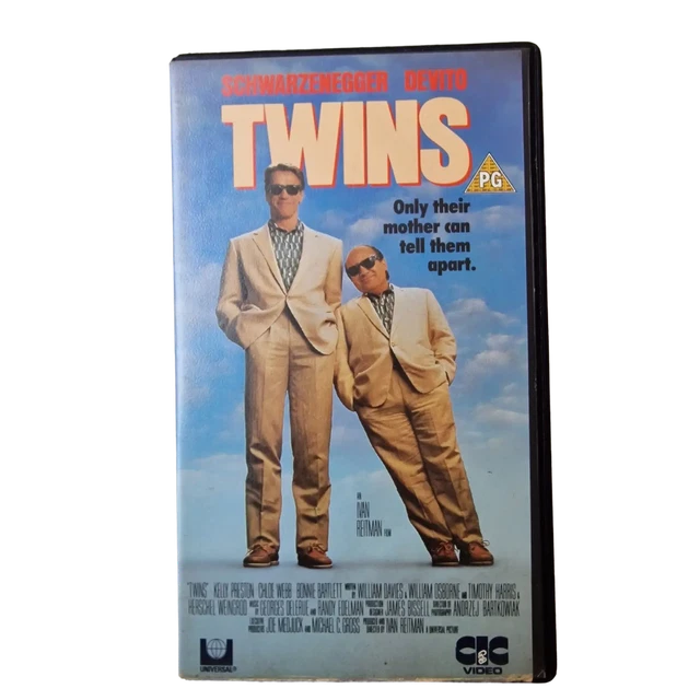 VHS MOVIE TWINS Comedy Video Cassette Arnold Schwarzenegger Vintage £9.