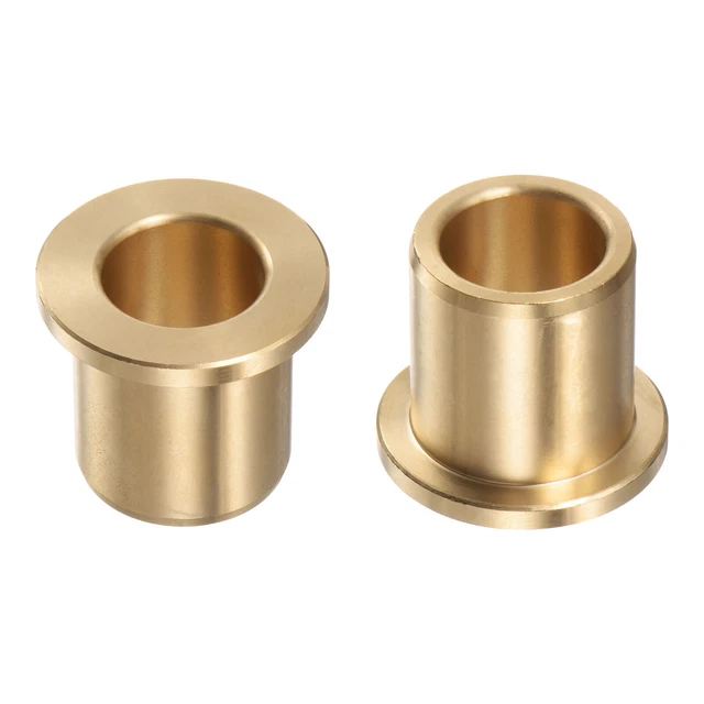 2pcs Flange Bearing Sleeve 16mm x 22mm x 25mm Bronze Self-Lubricating Bushings