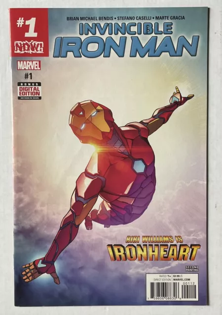 INVINCIBLE IRON MAN #1 RARE 2nd Printing RIRI WILLIAMS