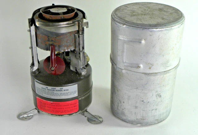 U.S. Military 1981 Fiesta Gasoline Burner Camp Stove M-1950 With Aluminum Case