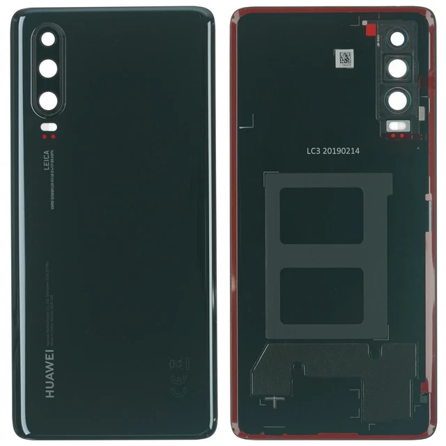 Huawei P30 Arrière Boîtier Arrière Couvercle Cadre Lentille de la Caméra Noir