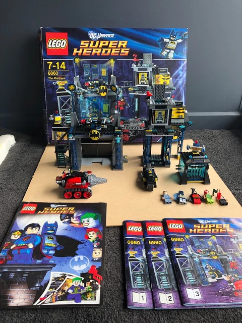 LEGO SET 6860 The Batcave Batman DC Super Heroes Near Complete with Box ...